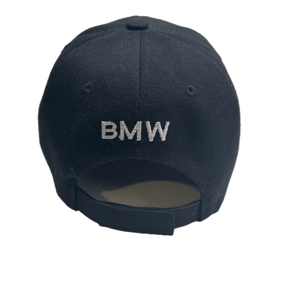 BMW Black Baseball Style Hat With Stitched Logo Adjustable OS Velcro Closure - Picture 3 of 12